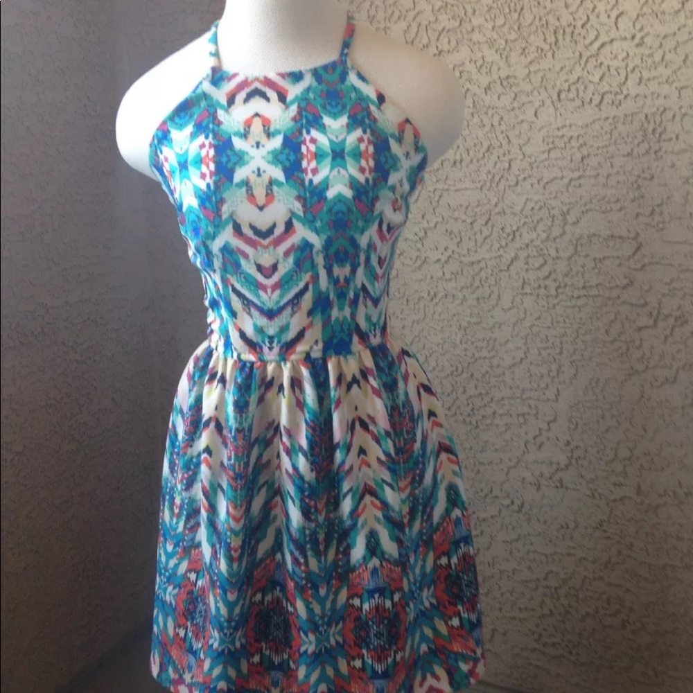 Speechless Multicolored Spaghetti Straps Dress 👗